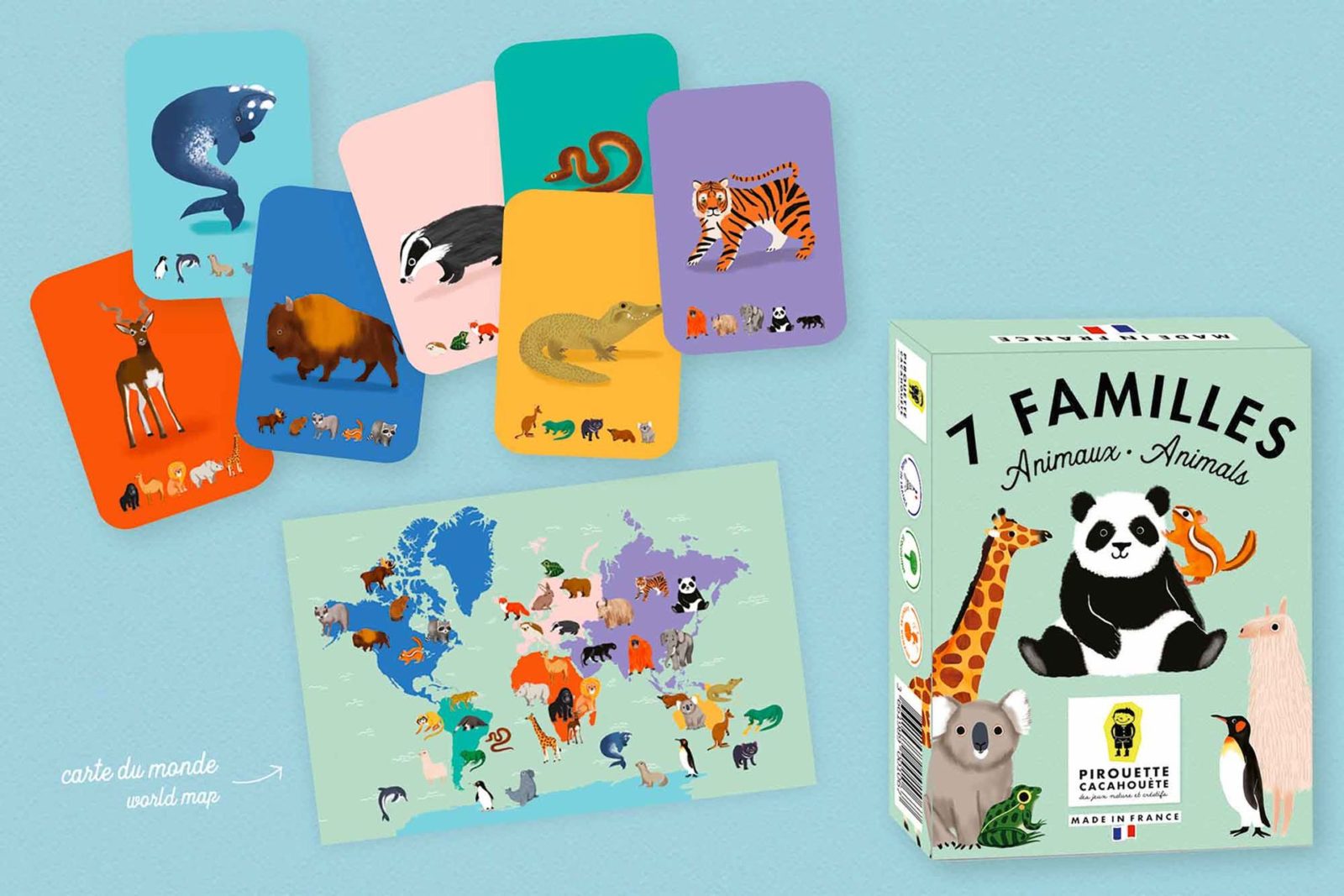 Jeu Des 7 Familles : Les Animaux Marins - Gioco Di Carte Per Scoprire 42 Animali Del Mare