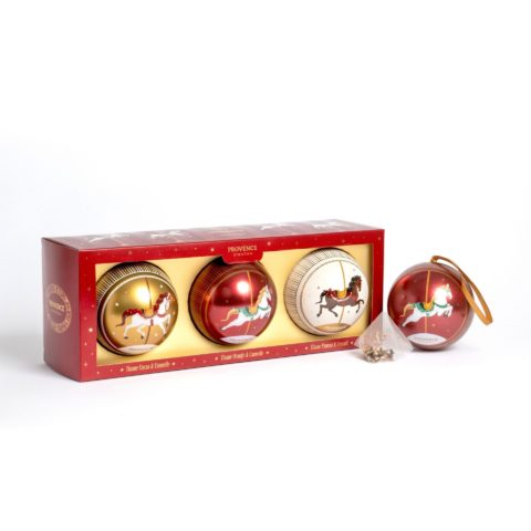 Coffret de 3 boules de noël tisanes féeriques