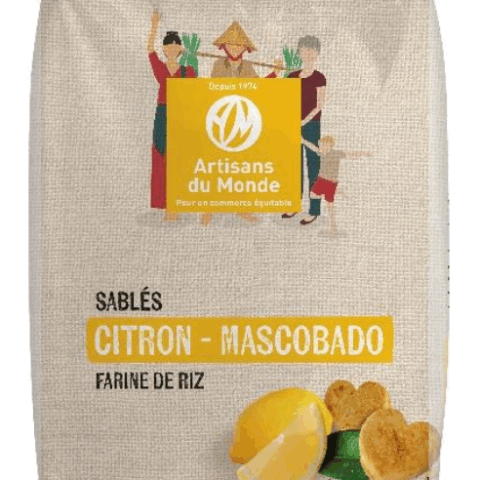 Sablés citron Mascobado bio – 125g – 12080