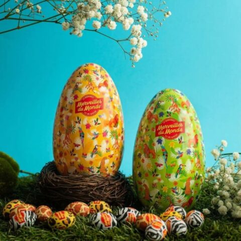 Oeuf de Pâques métallique « Merveilles du Monde »