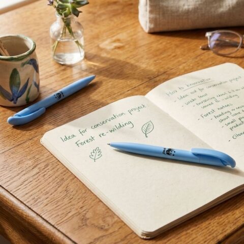 Lot de 5 stylos bleu clair - WWF