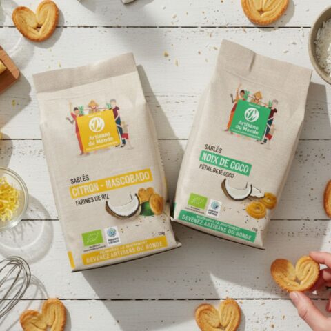 Lot de 2 sablés noix de coco et citron