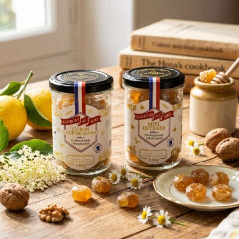 Duo de bonbons au miel intense & citron sureau BIO
