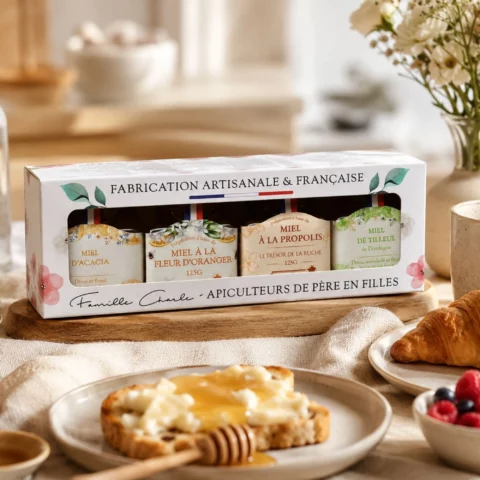 Coffret gourmand de 4 miels