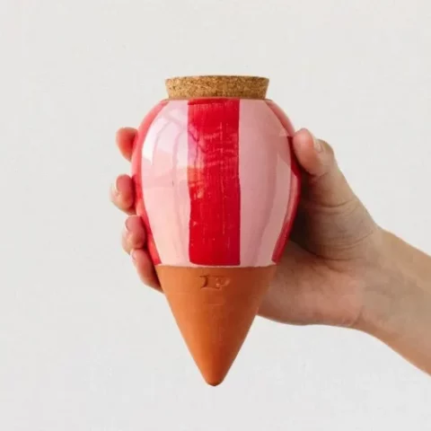 Olla à rayures - Diffuseur naturel d'eau pour les plantes